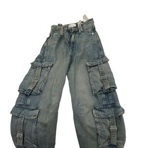 mid ride trf cargo jeans